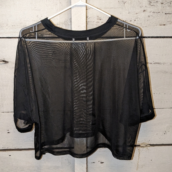 OAK + FORT Tops - Oak + Fort sheer cropped tee